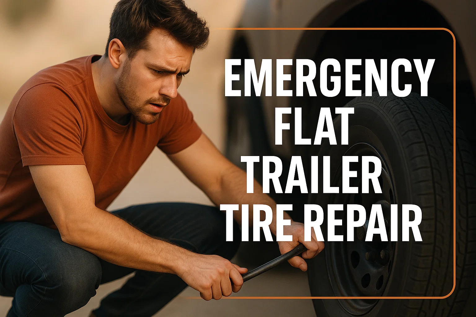 Emergency Flat Trailer Tire Repair